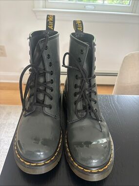 Dr. Martens Patent Leather Lace-Up Boots